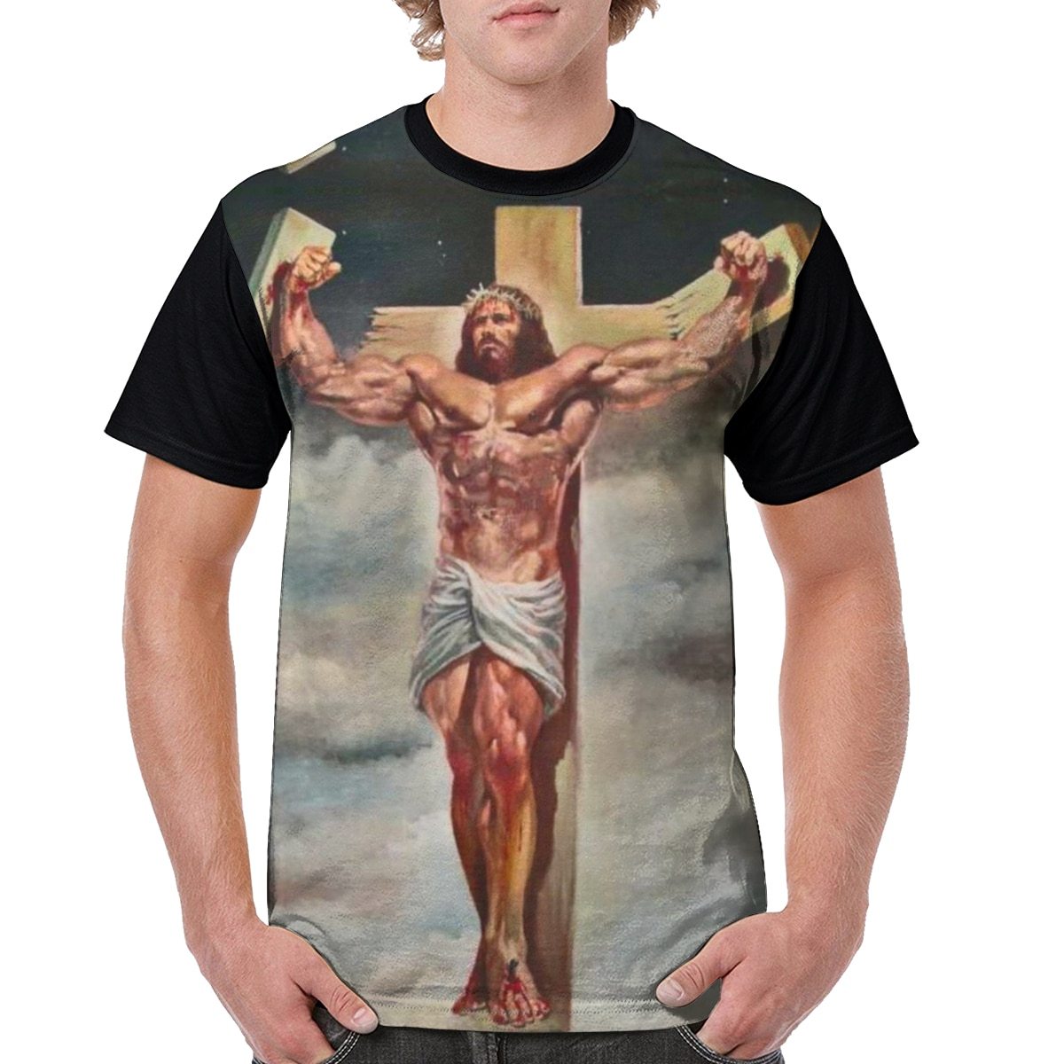 T-Shirt JOJO <br></noscript> Jesus The Holy Saint JJFR2008 S Official JoJo's Bizarre Adventure Merch