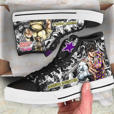 JJBA Best-loved Joseph Joestar JoJo’s Bizarre Adventure High Top shoes