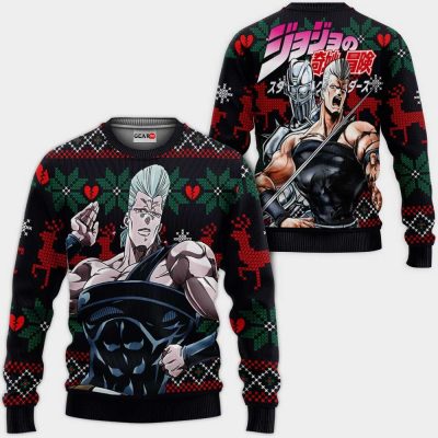 JJBA Jean Pierre Polnareff Ugly Christmas Sweater