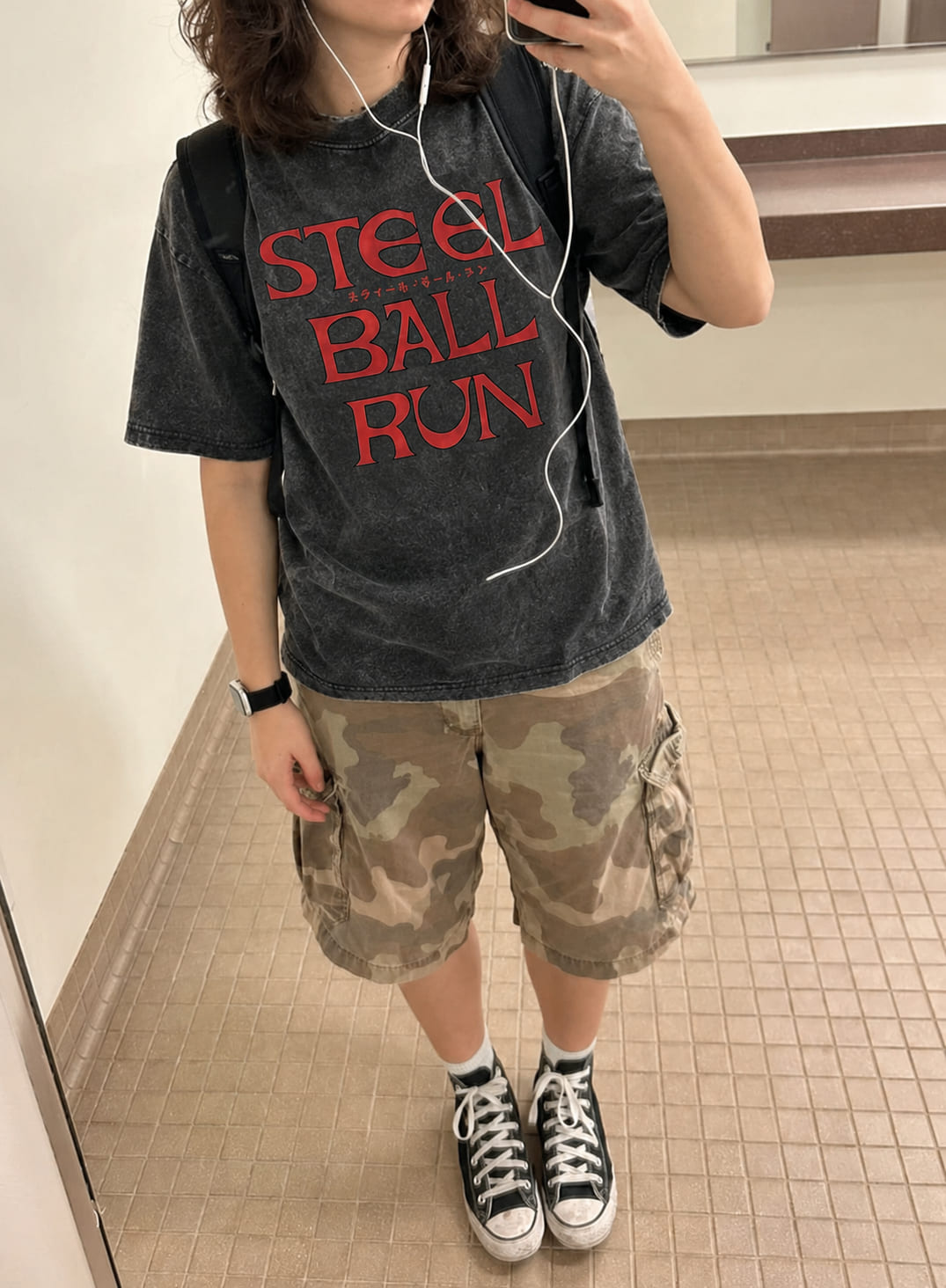 Anime Jojo Bizarre Adventure Steel Ball Run PTTT0804 Vintage Acid Washed T Shirts photo review