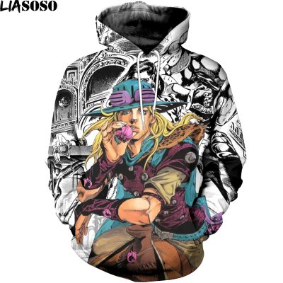 Harajuku Jojo’s Bizarre Adventure 3D Printed Hoodie