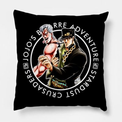 Jojo’s Bizarre Adventure Jotaro And Polnareff Throw Pillow