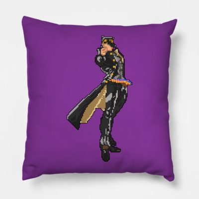 Jojo’s Bizarre Adventure Pixel Jotaro Kujo Throw Pillow