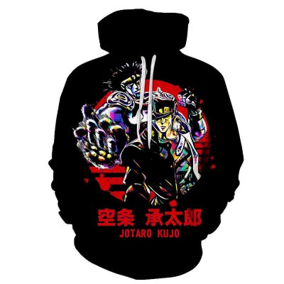 Streetwear Harajuku Jojo’s Bizarre Adventure 3D Printed Hoodie