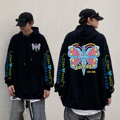 Jolyne Cujoh Butterfly Tattoo Jojo’s Bizarre Adventure Hoodie