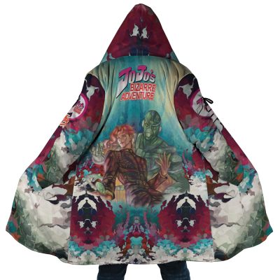 Trippy Kakyoin Hierophant Green JJBA Dream Cloak Coat