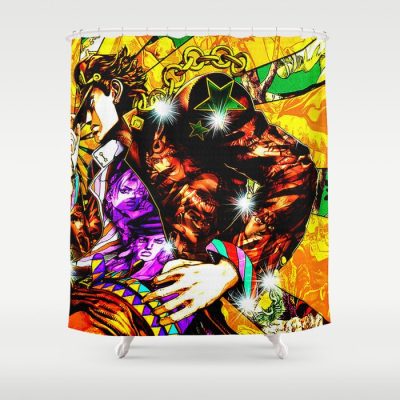 Colorful Jojo’s Bizarre Adventure Shower Curtain