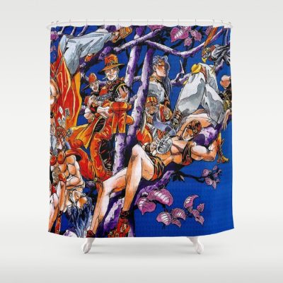 Silver Chariot Splash Jojo’s Bizarre Adventure Shower Curtain