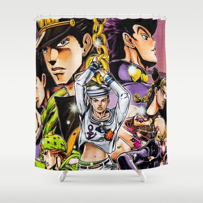 Jojo’s Bizarre Adventure Characters Shower Curtain