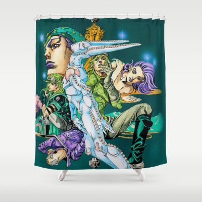 Purple Rainstorm Jojo’s Bizarre Adventure Shower Curtain