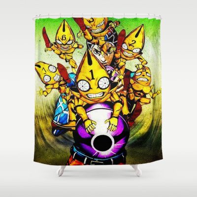 Stardust Splash Jojo’s Bizarre Adventure Shower Curtain