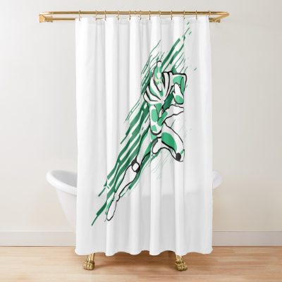 JJBA Hierophant Green Splash Shower Curtain