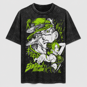 Jojo Bizarre Adventure Graphic Washed T-shirt