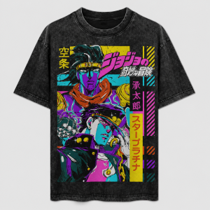 Jojo Bizarre Adventure Vintage Graphic Washed T-shirt