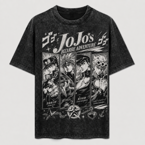 Jojo Bizarre Adventure Graphic Washed T-shirt