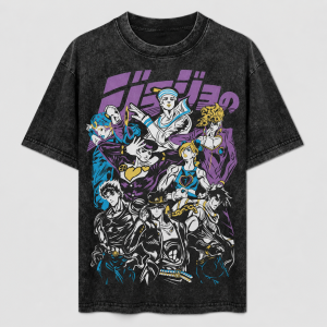 Jojo Bizarre Adventure Graphic Washed T-shirt
